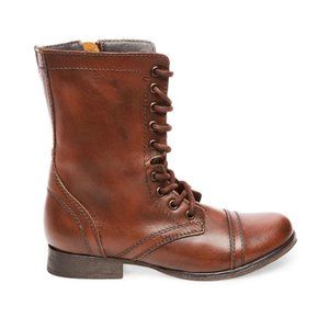 Steve Madden Troopa Brown Leather Boots